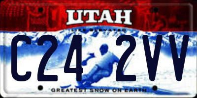 UT license plate C242VV