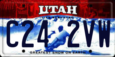 UT license plate C242VW