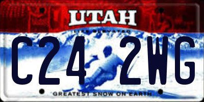 UT license plate C242WG