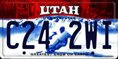 UT license plate C242WI