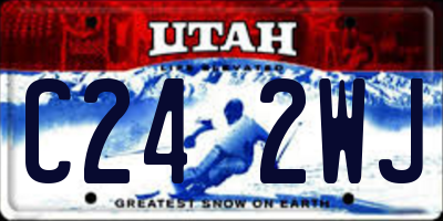 UT license plate C242WJ