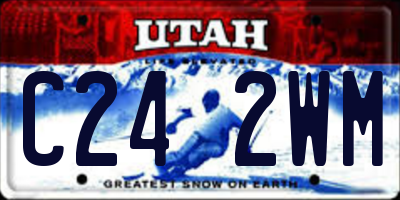 UT license plate C242WM