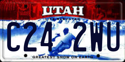 UT license plate C242WU