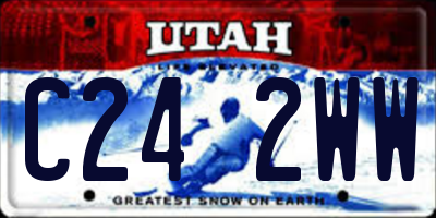 UT license plate C242WW