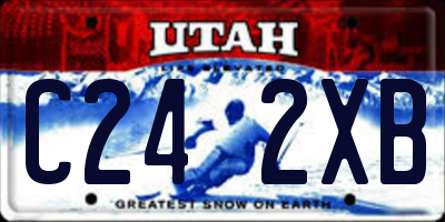 UT license plate C242XB