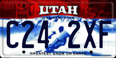 UT license plate C242XF