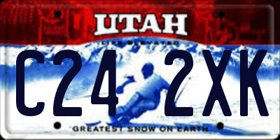 UT license plate C242XK