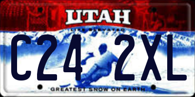 UT license plate C242XL