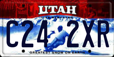 UT license plate C242XR