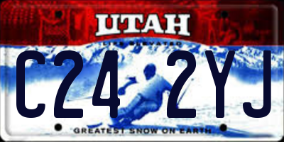 UT license plate C242YJ