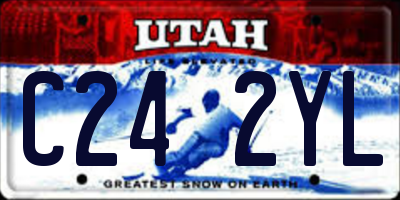 UT license plate C242YL