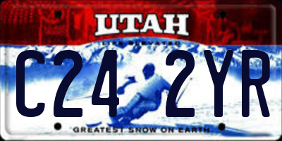 UT license plate C242YR