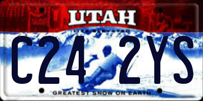 UT license plate C242YS