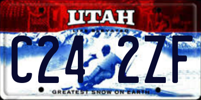 UT license plate C242ZF