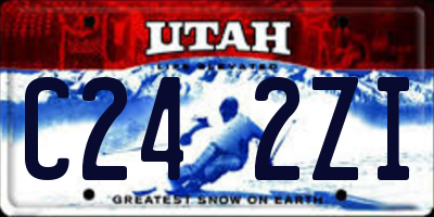 UT license plate C242ZI