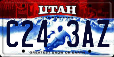 UT license plate C243AZ