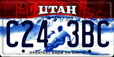UT license plate C243BC