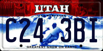 UT license plate C243BI
