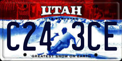 UT license plate C243CE