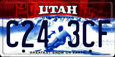 UT license plate C243CF