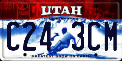 UT license plate C243CM