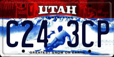 UT license plate C243CP