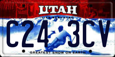UT license plate C243CV