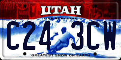 UT license plate C243CW