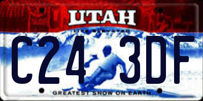 UT license plate C243DF