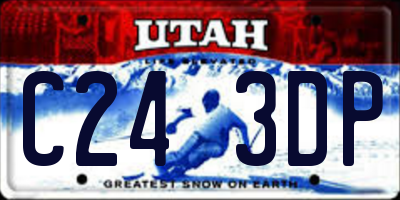 UT license plate C243DP