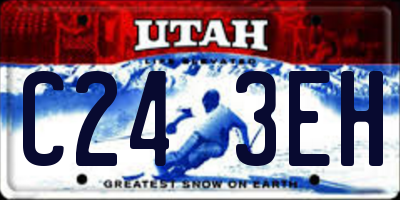 UT license plate C243EH
