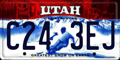 UT license plate C243EJ