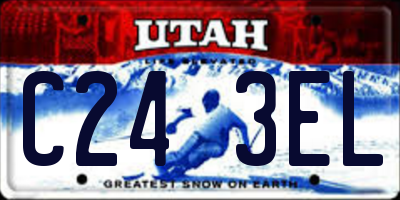 UT license plate C243EL