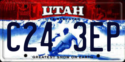 UT license plate C243EP