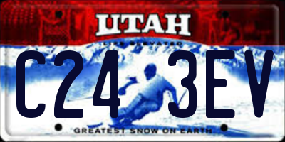 UT license plate C243EV