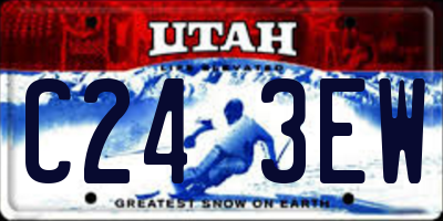 UT license plate C243EW