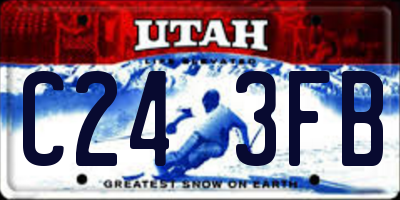 UT license plate C243FB