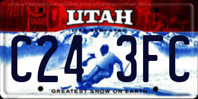 UT license plate C243FC