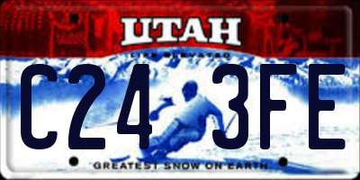 UT license plate C243FE