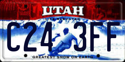 UT license plate C243FF