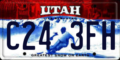 UT license plate C243FH