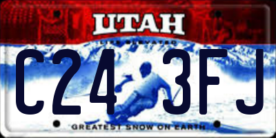 UT license plate C243FJ