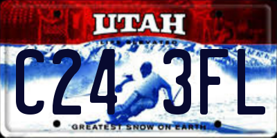 UT license plate C243FL