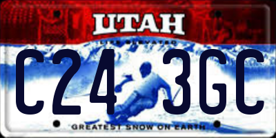 UT license plate C243GC