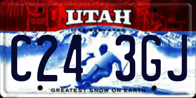 UT license plate C243GJ