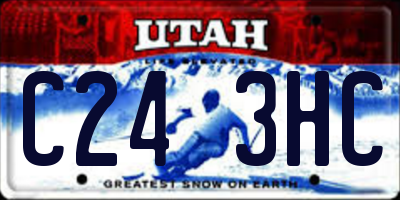 UT license plate C243HC