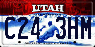 UT license plate C243HM