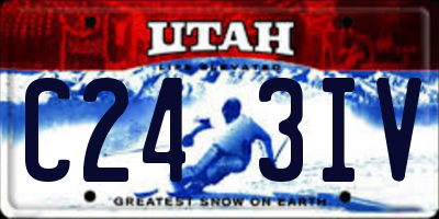 UT license plate C243IV