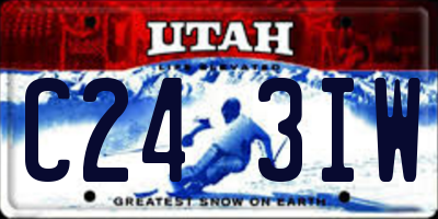 UT license plate C243IW