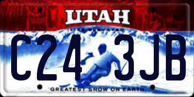 UT license plate C243JB